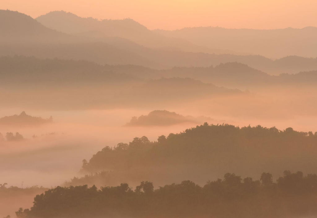 Layered hills